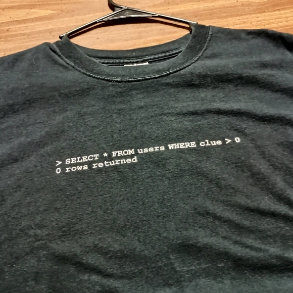 PROGRAMMER HUMOR T-SHIRT - 2XL // Funny SQL Code Coder tee shirt Programming - Picture 4 of 7